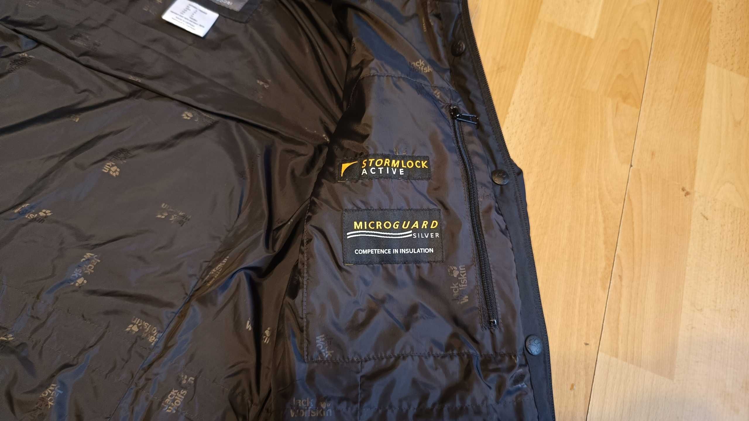 Zimowa damska długa kurtka JACK WOLFSKIN STORMLOCK ACTIVE r.S idealna