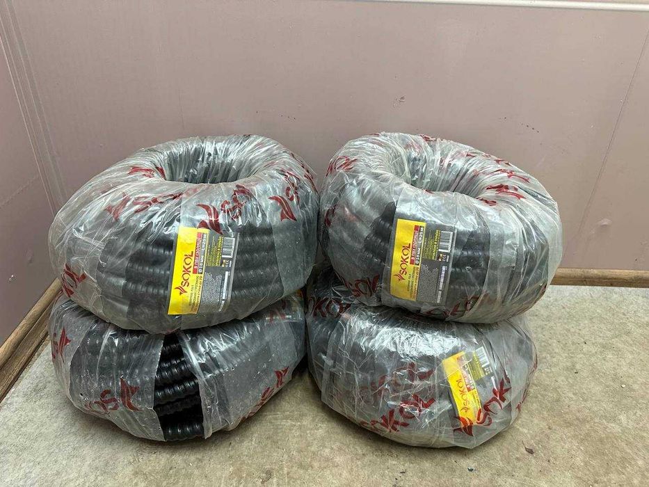 Металорукав Sokol ПВХ ізольований чорний з протяжкою Ø 18мм Бухта 25 м