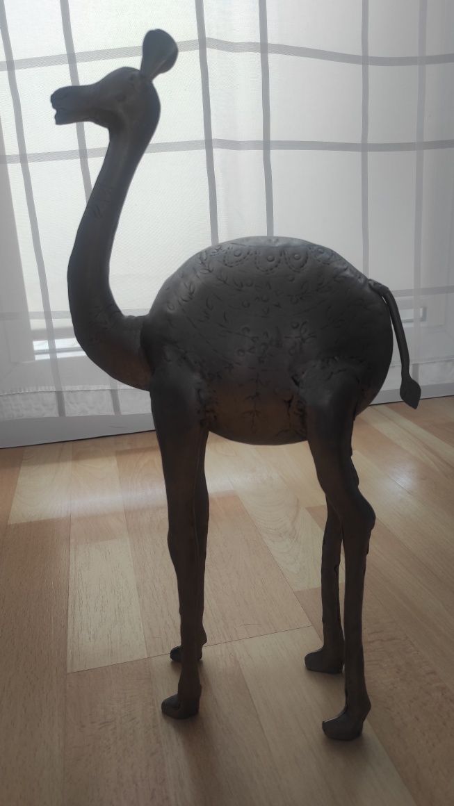 Ozdoba figurka metalowy wielbłąd  41 cm