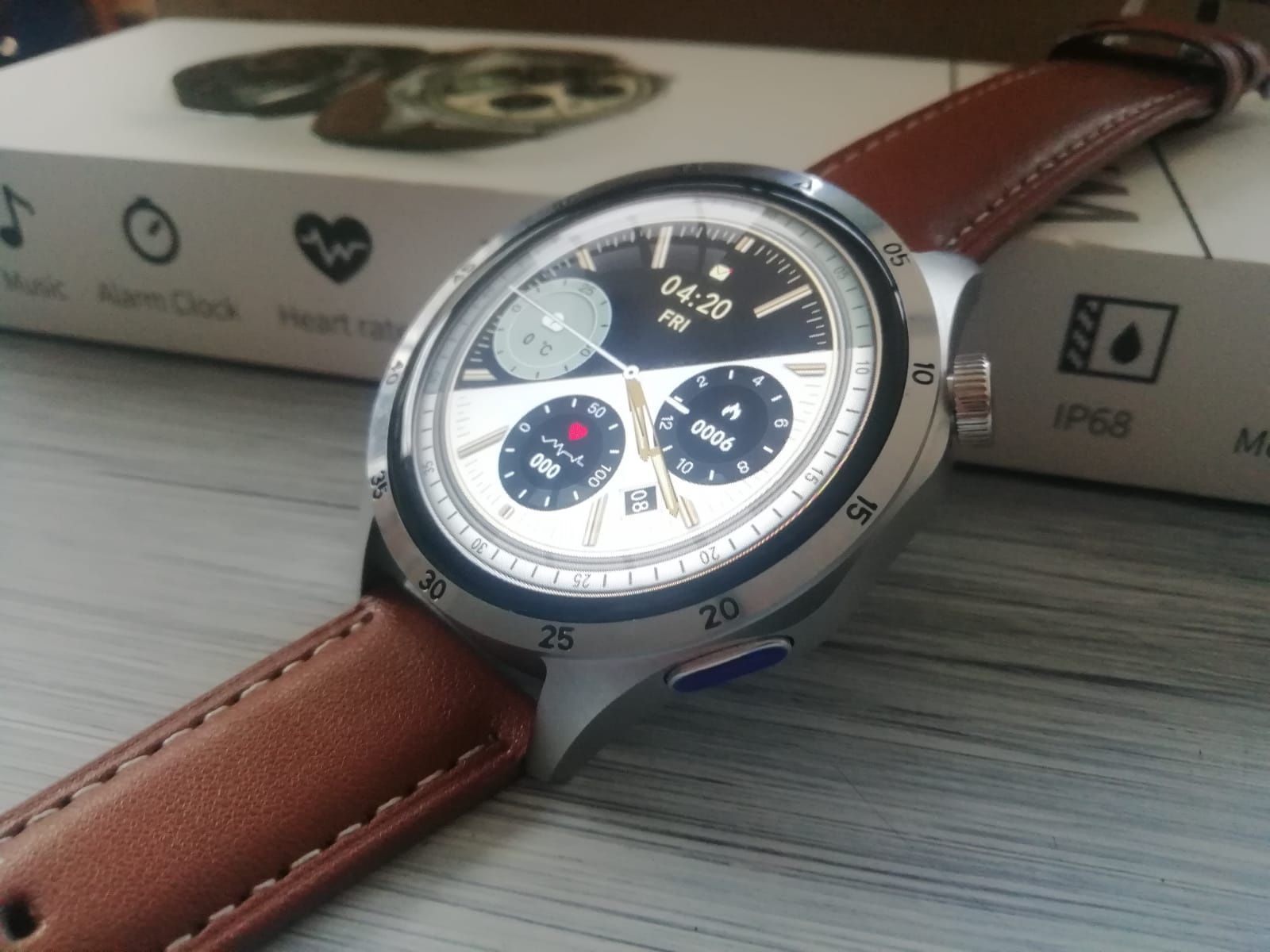 GT4 Pro Plus Smartwatch 48mm com chamadas (Novo) pele Castanha