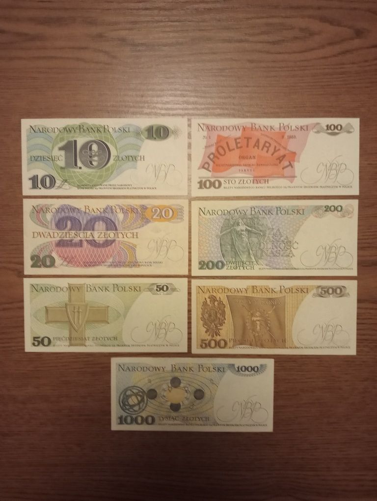 Zestaw Banknotów PRL - UNC