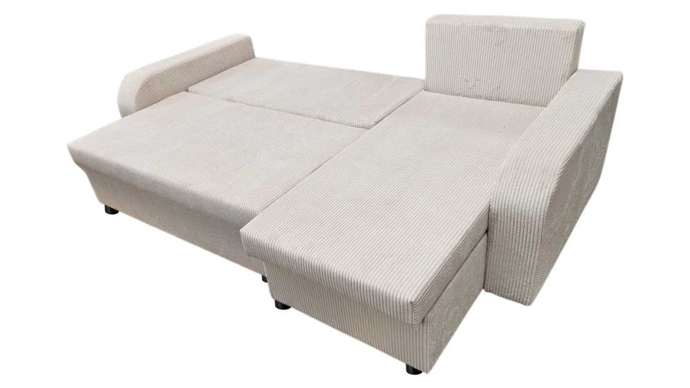 Narożnik PALERMO sztruks poso, funkcja spania, 2x pojemnik na pościel