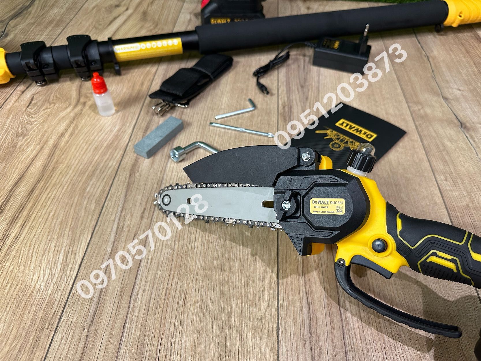 Набор 3/1 DeWALT Секатор DCMPP590P2 Мини пилка DUP367 штанга 36V 6Ah