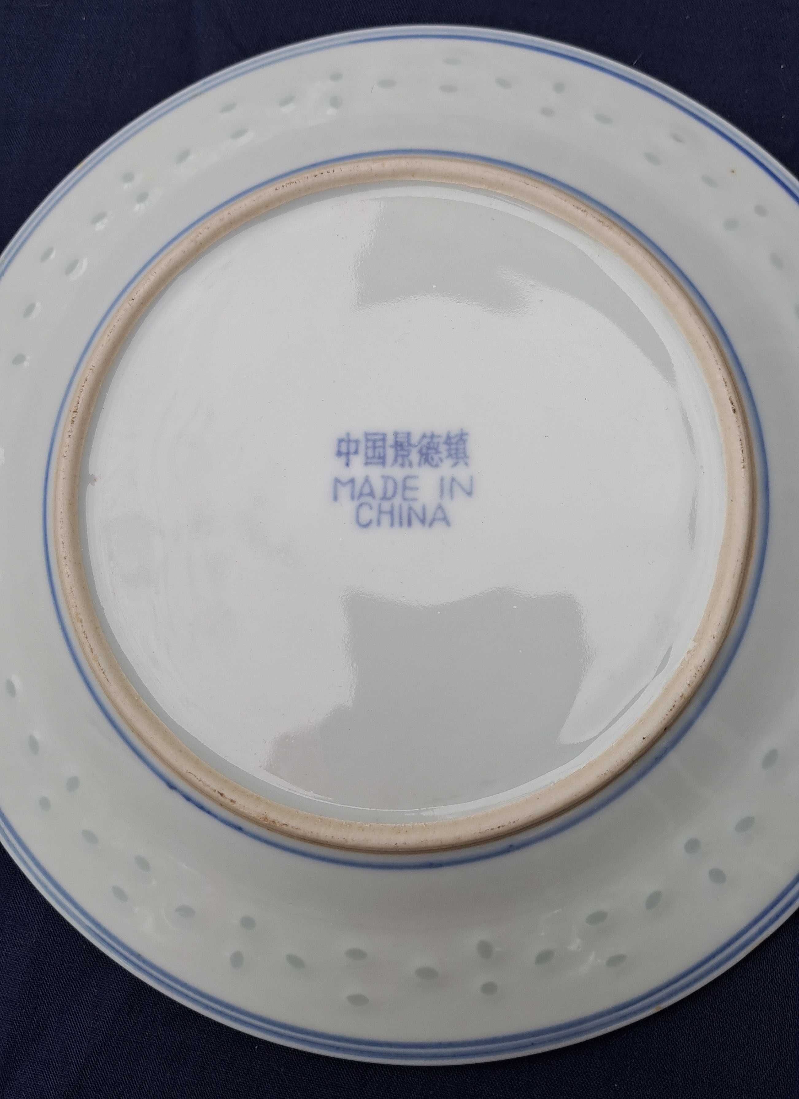 Duży porcelanowy serwis obiadowy “ryżowy” z Chin
