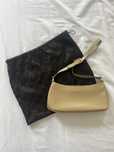 Gucci beżowa skórzana baguette bag torebka z monogramem vintage