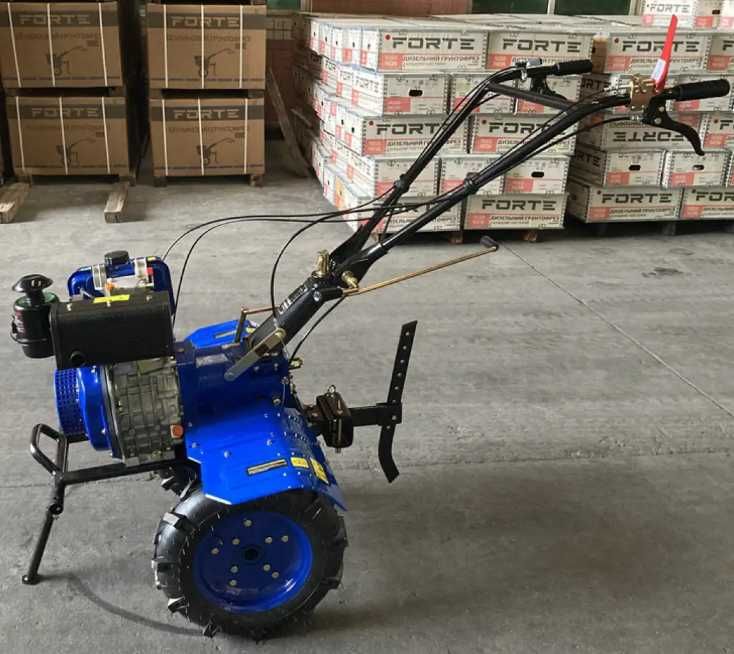 Культиватор синій (ПОВІТРЯ) - 1050-3 (колеса 10", 6,5кс) (FORTE)