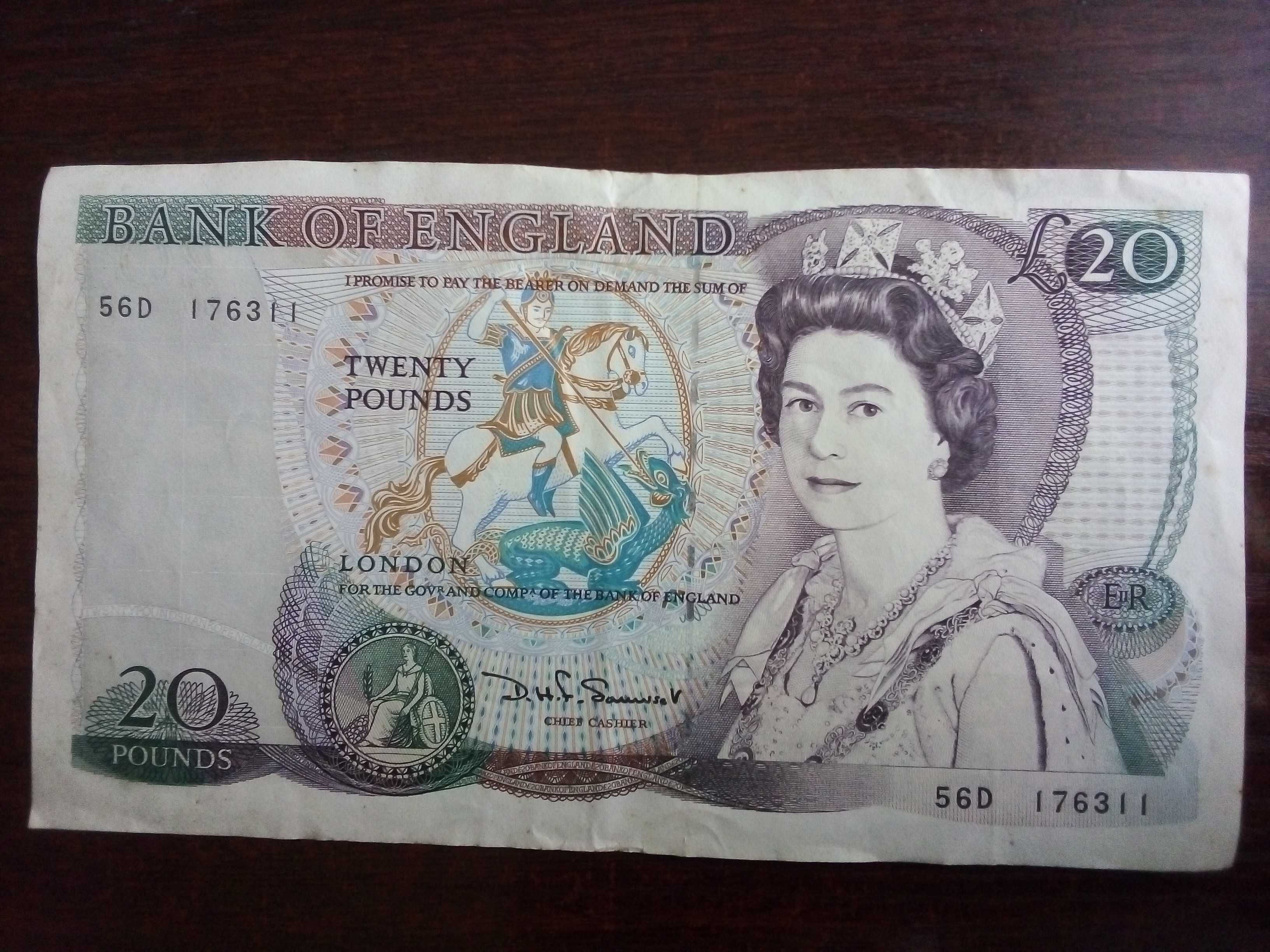 Banknot 20 funtów Anglia