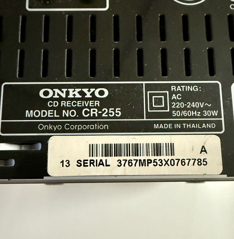 wieża stereo onkyo CR-255 biała wraz z głośnikami