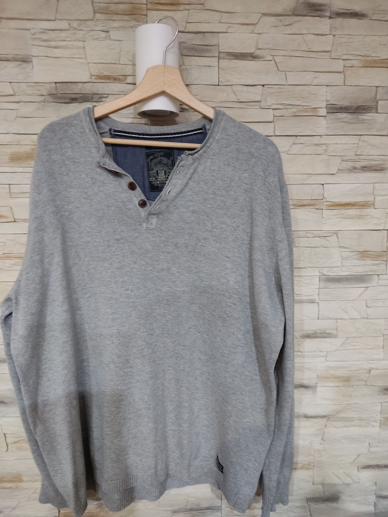 Szary męski sweter XXl