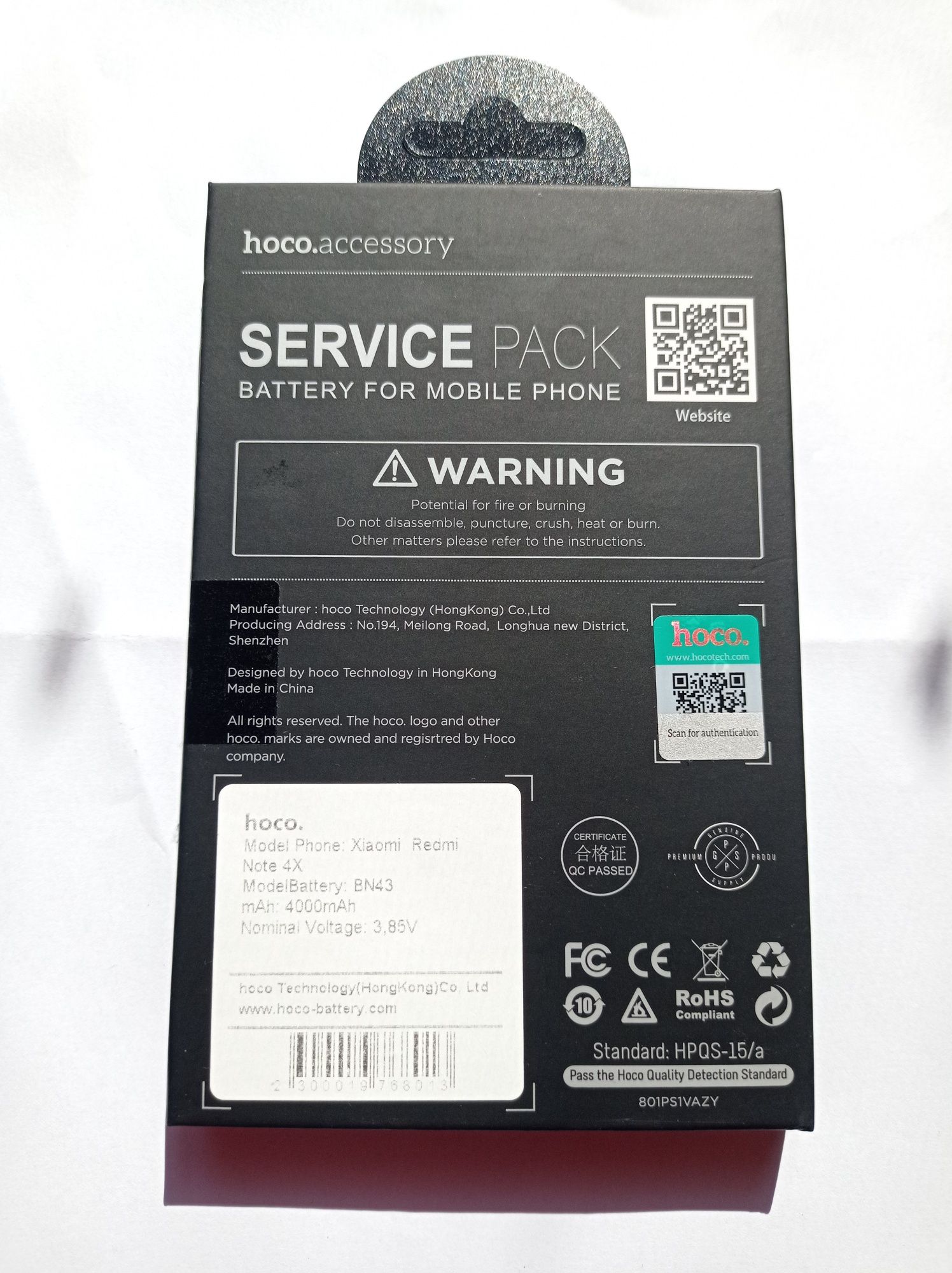 Аккумулятор для Redmi note 4x