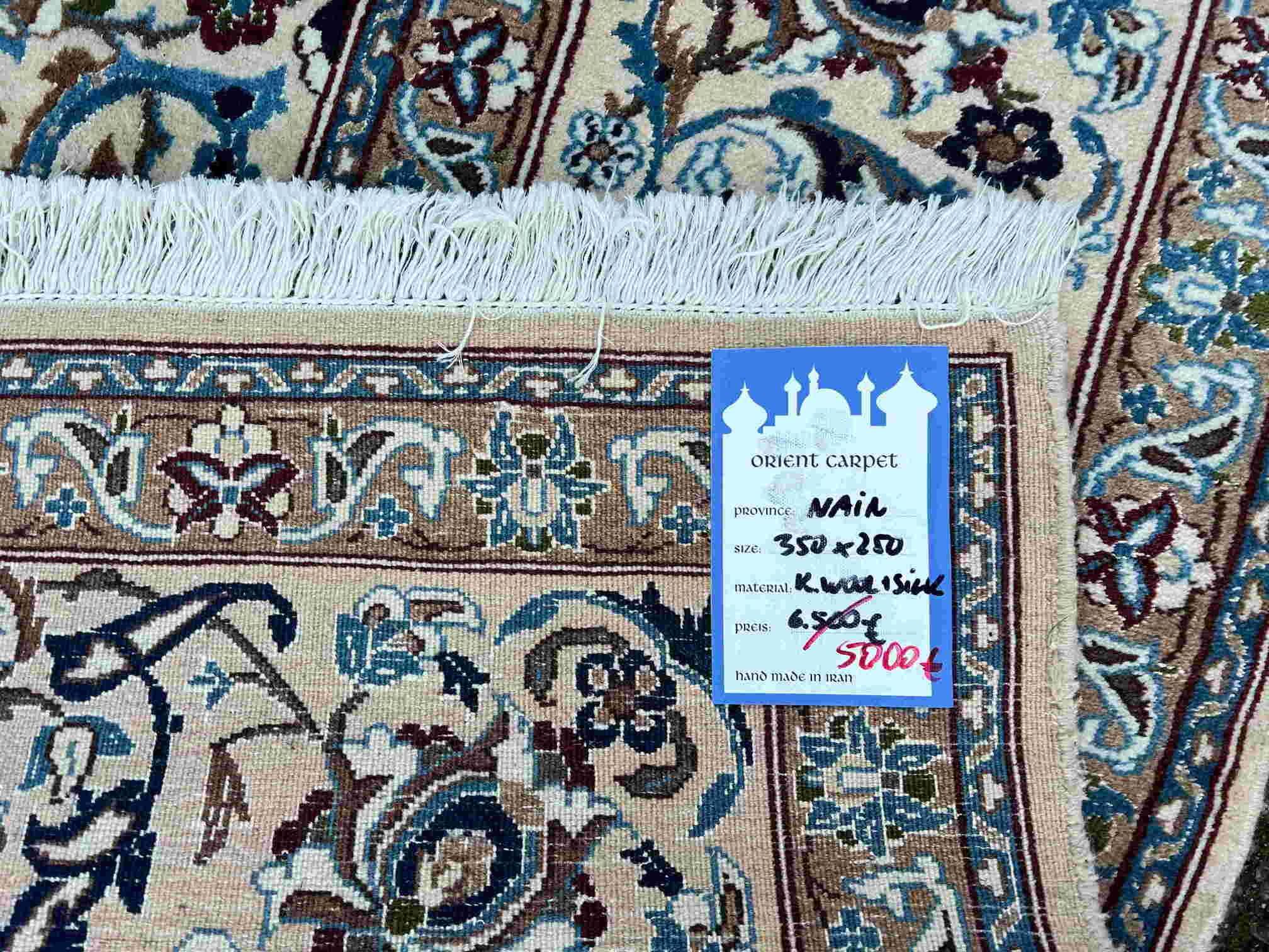 Nowy dywan perski Nain z jedwabiem 350x250 sklep 29 tys