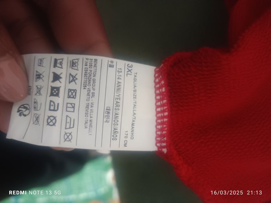 Camisola Benetton 13.14 anos