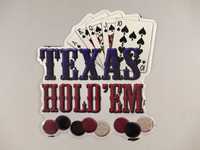 Duży metalowy plakat szyld Texas Hold em 59x53cm karty poker
