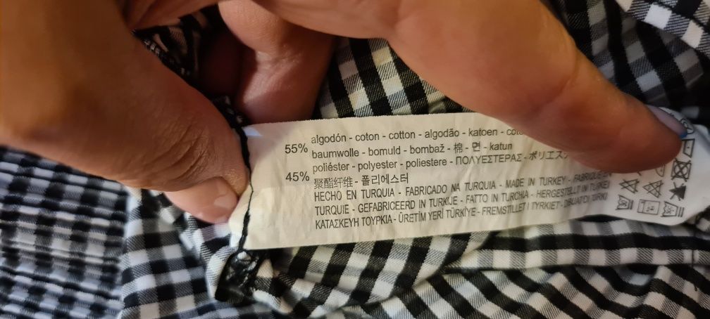 Spódnica plisowana w kratkę Zara Basic XS