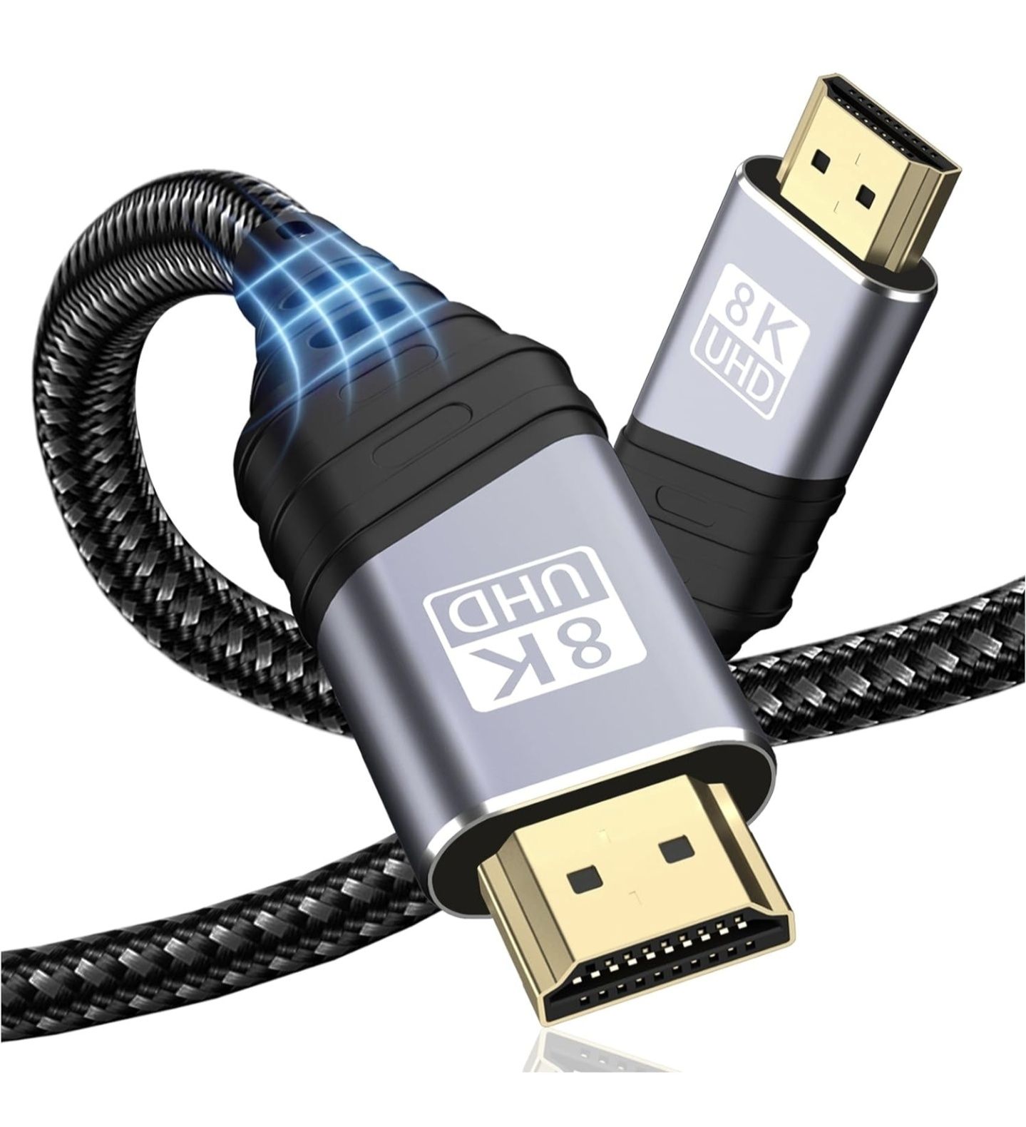 TEFLOTY Cabo HDMI 2.1, cabo de 3 metros HDMI 8K de alta velocidade Ult