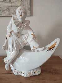 Figurka włoska Pierrot, donica, piekna, wysokość 34 cm