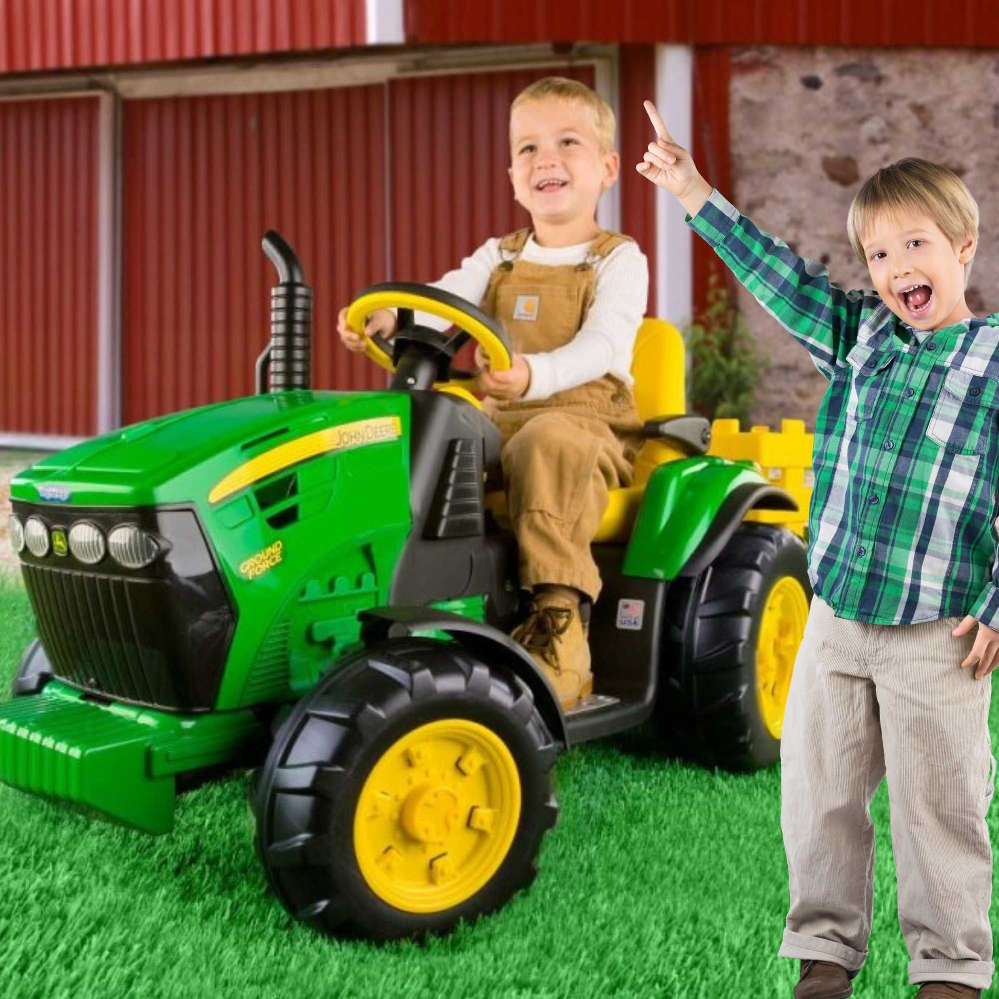 Traktor Na Akumulator Z Przyczepą John Deer Super Dla Dzieci Prezent