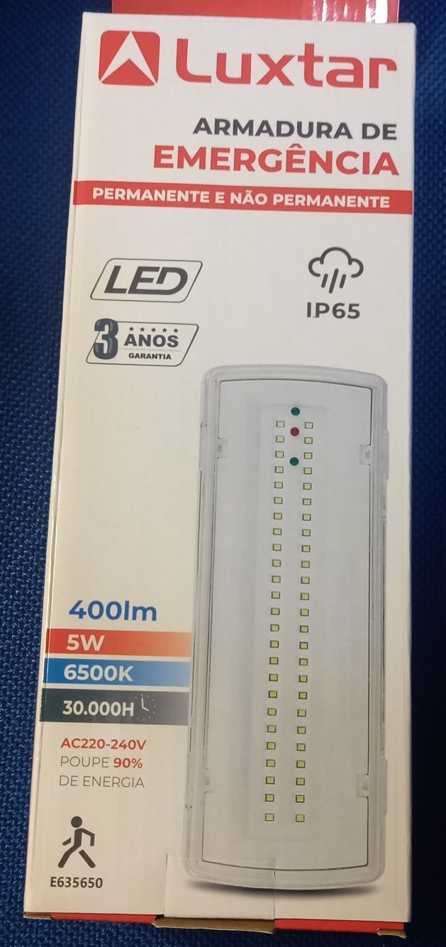 Armadura led de emergência