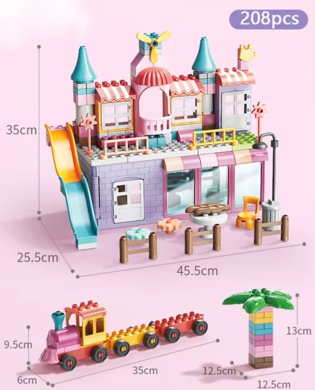 Nowy zestaw, jak LEGO duplo, 208 elementów