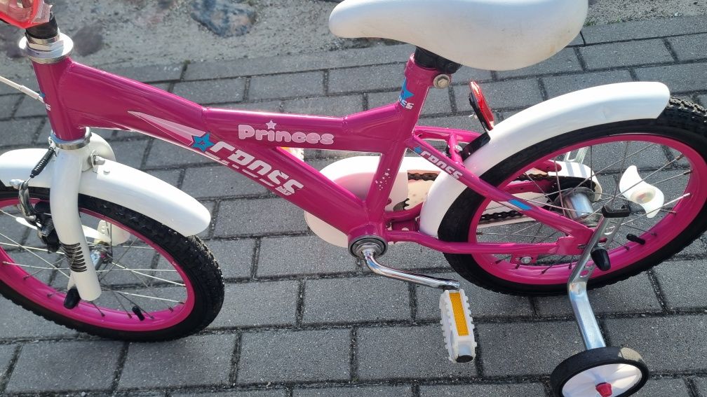 Rower dzieciecy Cross princes,kola 16 cali,stan bdb