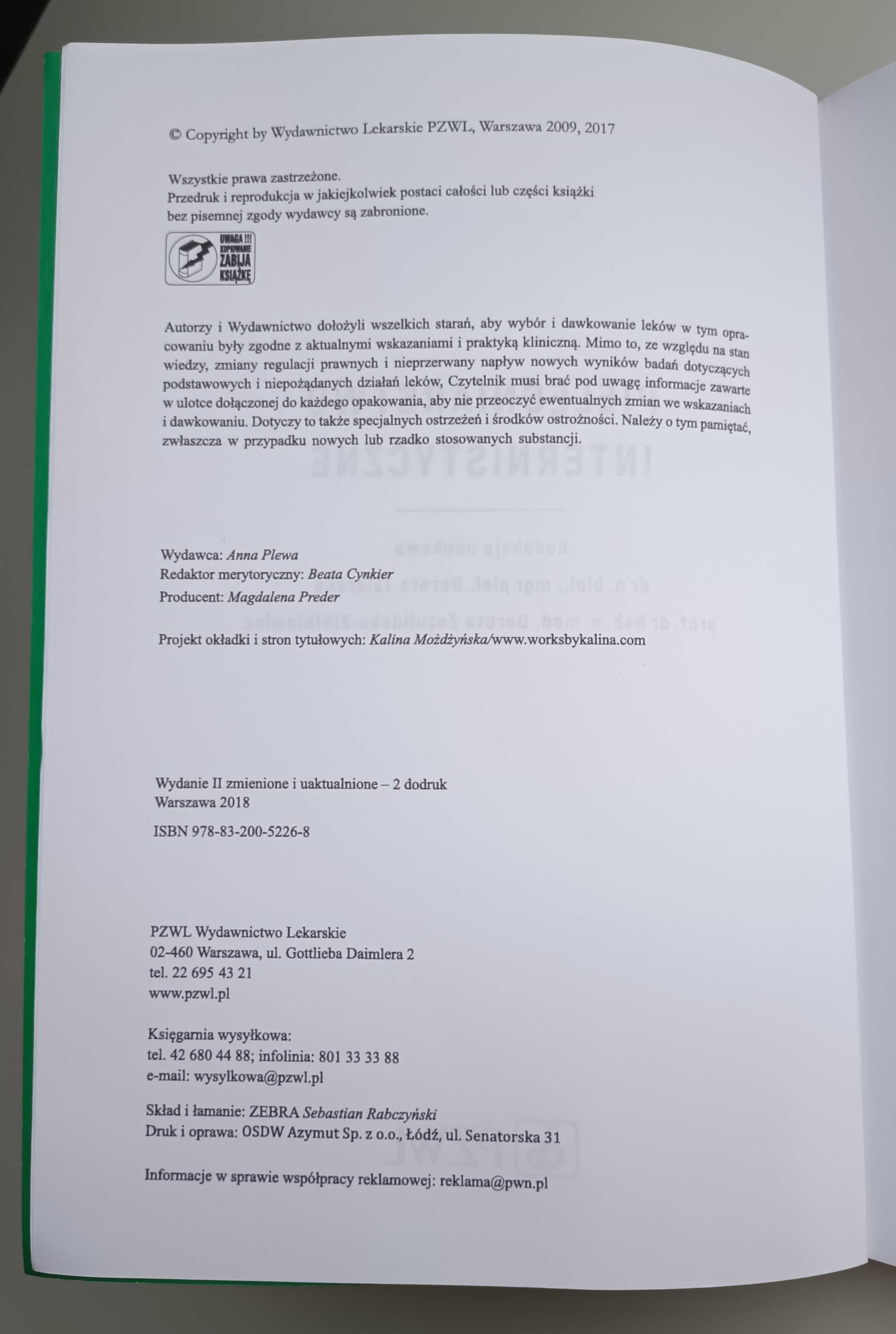 Pielęgniarstwo internistyczne - PZWL