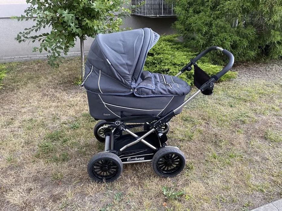 Wózek Emmaljunga zestaw (gondola i spacerówka) z dodatkami