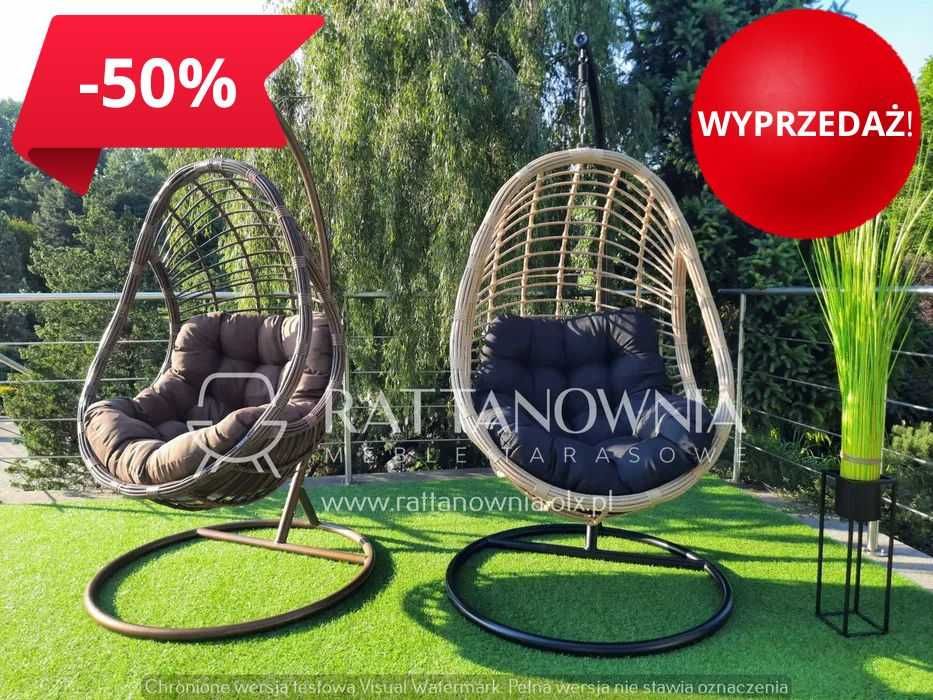 Fotel Wiszący Kokon Ogrodowy Bujany XXL Bujak Wiszący WYPRZEDAŻ -50%