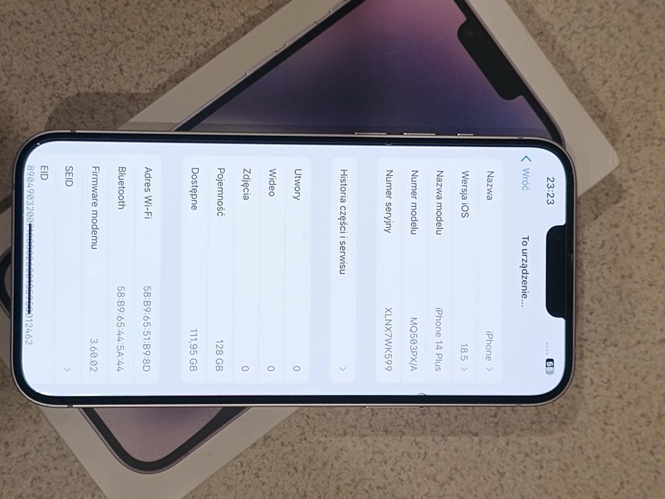 iPhone 14 plus Purple 128GB | Stan bardzo dobry!