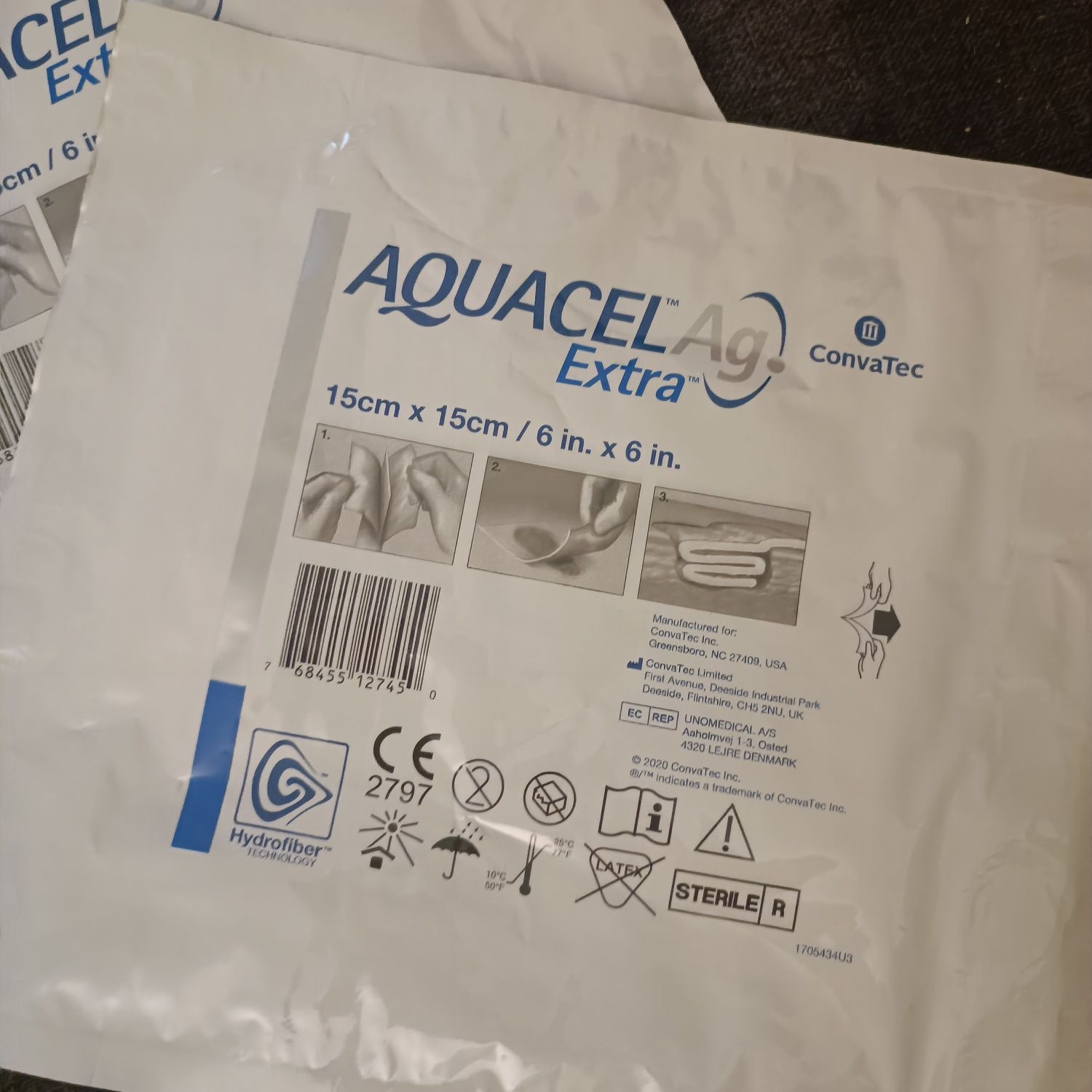 AQUACEL AG EXTRA Hydrofibre 15x15cm 4szt.