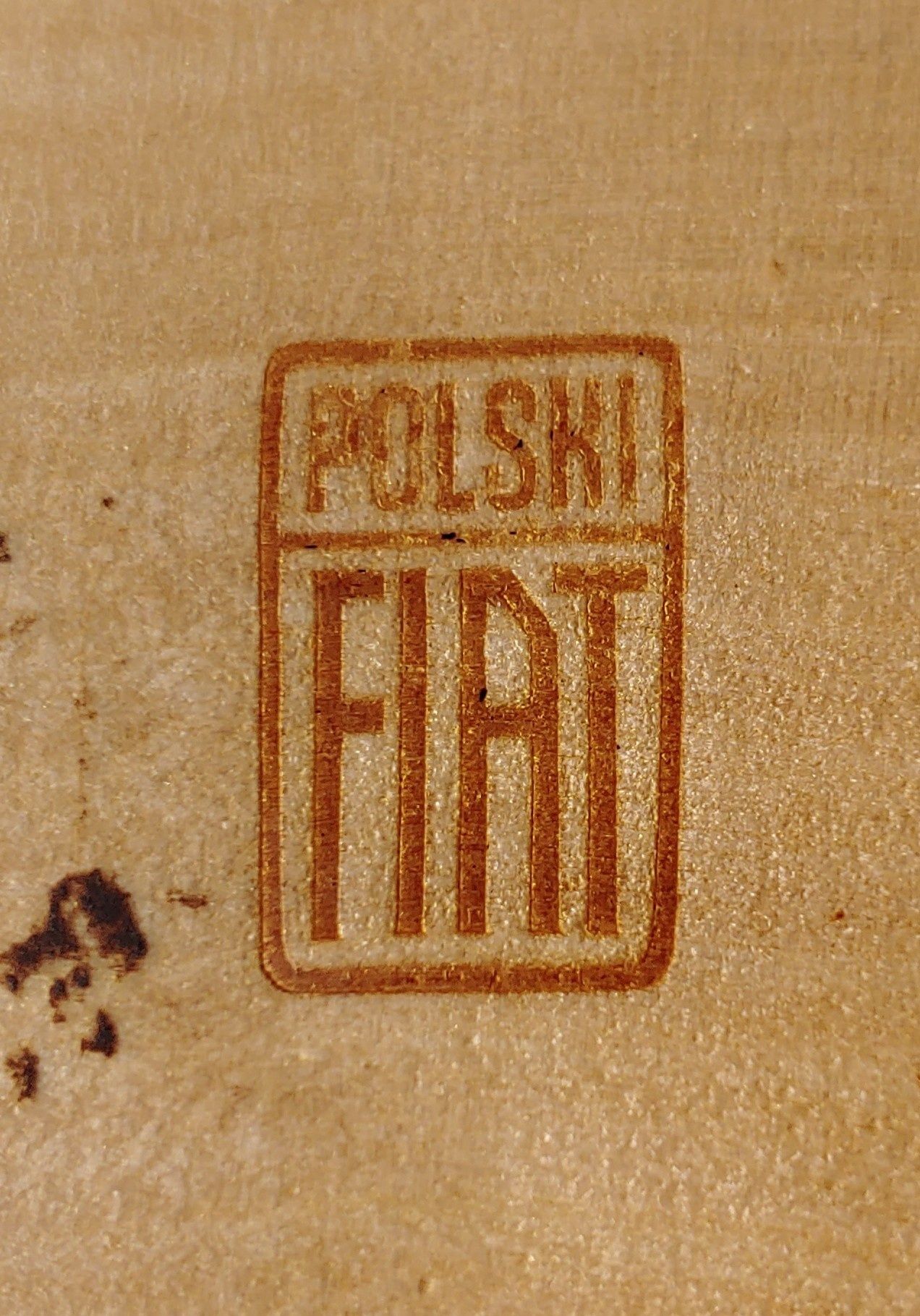 Patera tacka Polski Fiat z życzeniami noworocznymi 1980 r
