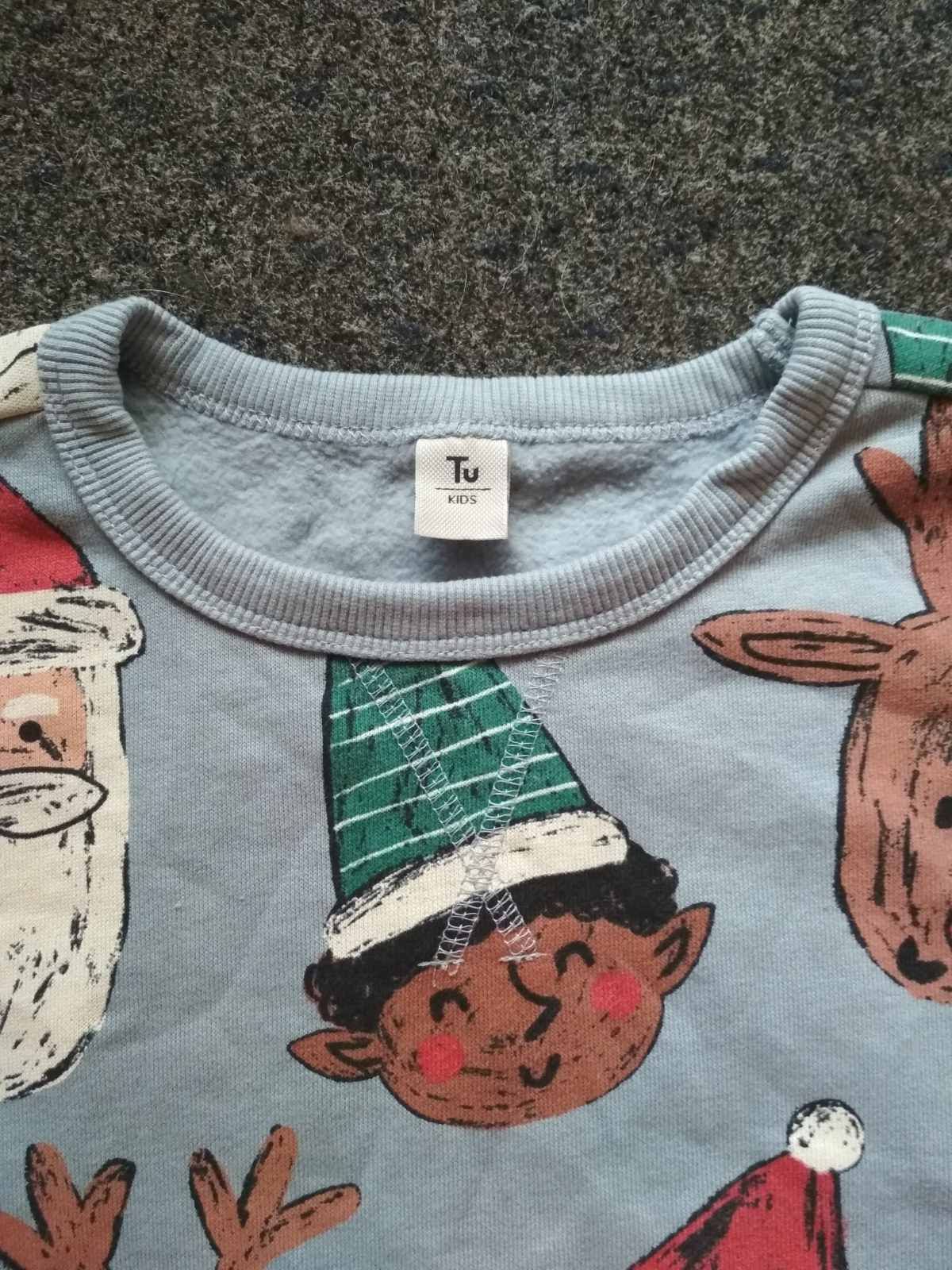 Кофта свитшот новогодняя на мальчика 5-6 лет