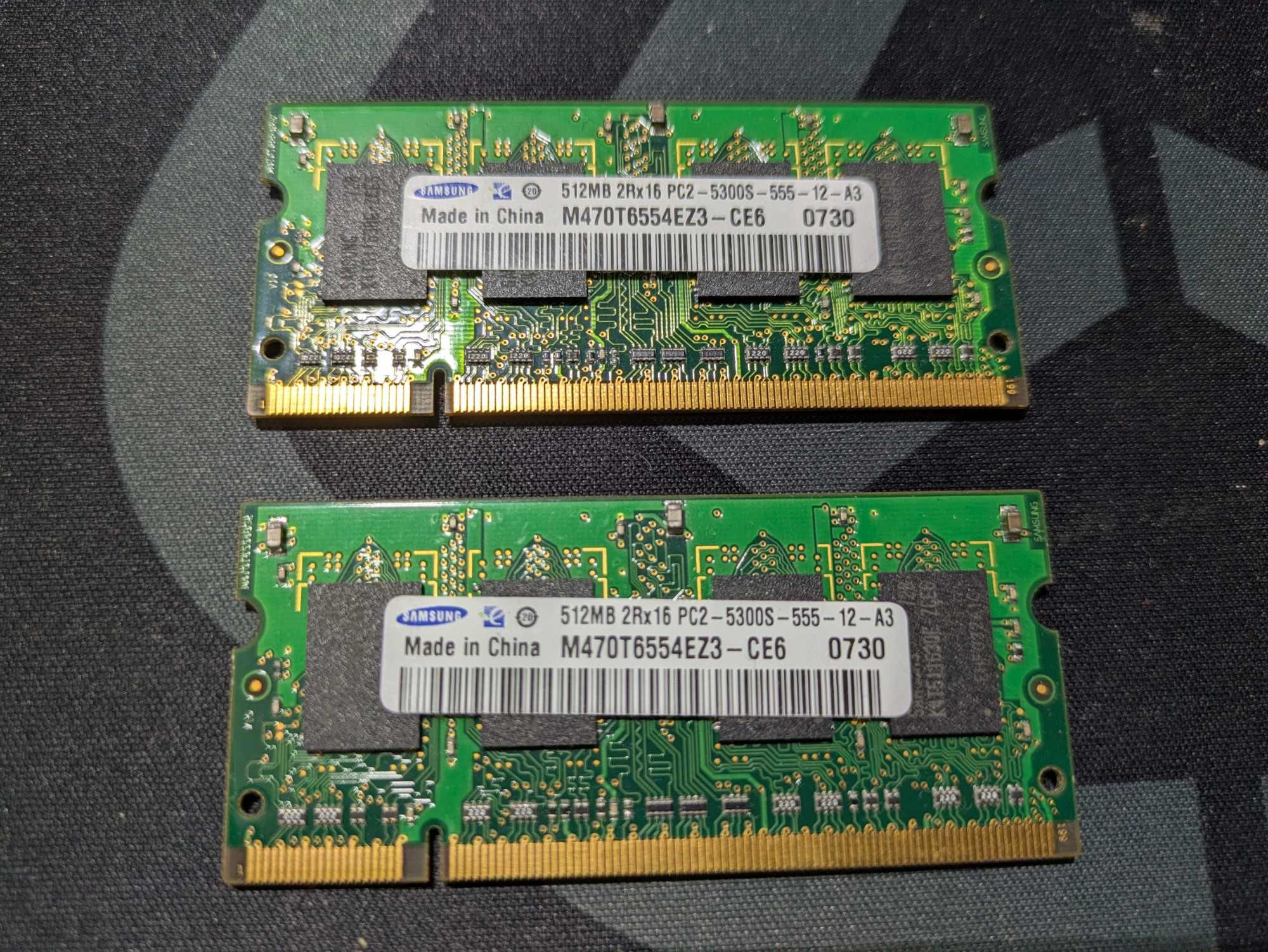 memória SO-DIMM DDR2 512+512