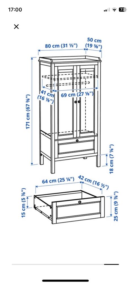 Szafa IKEA SUNDVIK biała 80x171x50 lita sosna