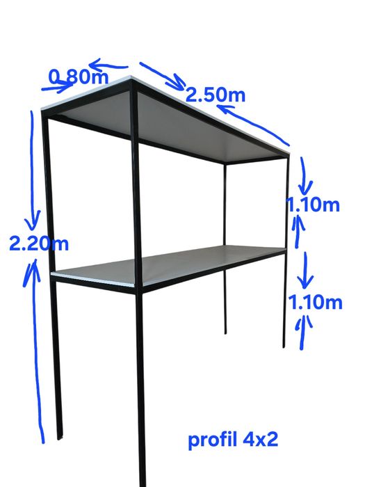 Regał metalowy sklepowy