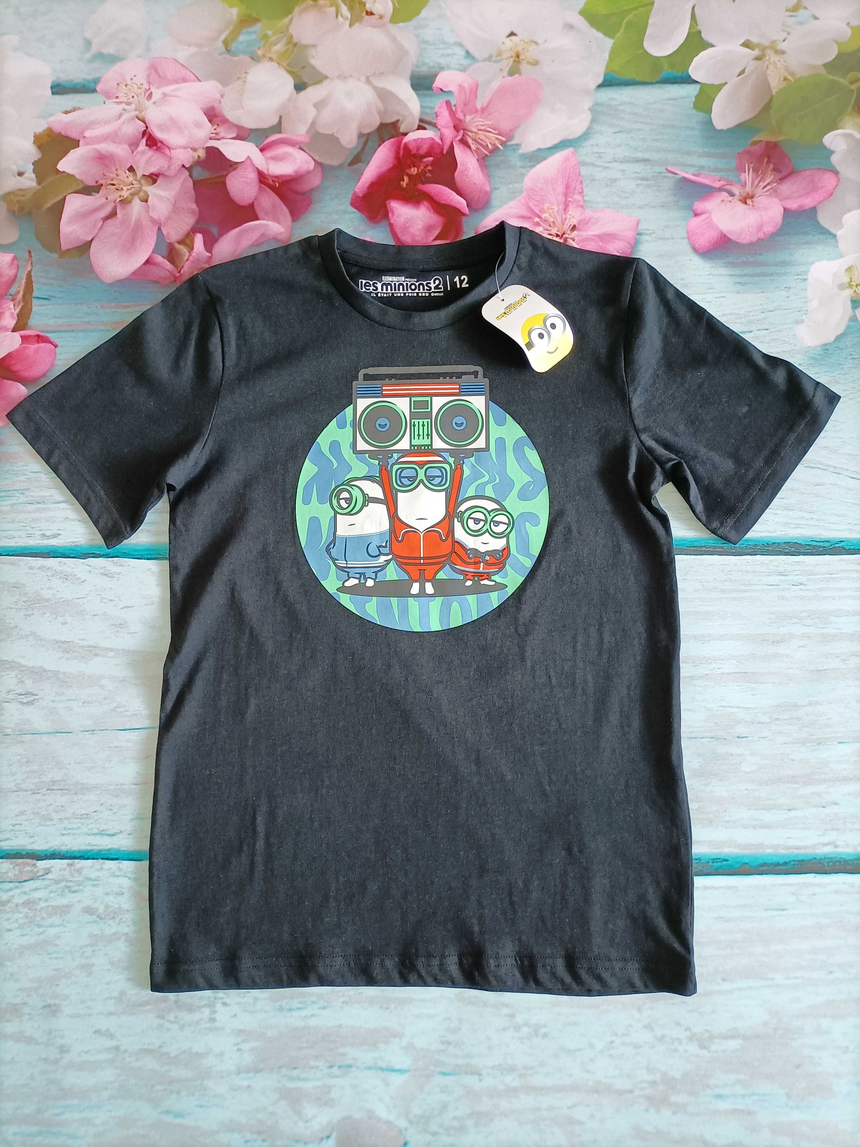 T-shirt dla chłopca Minionki rozm.140