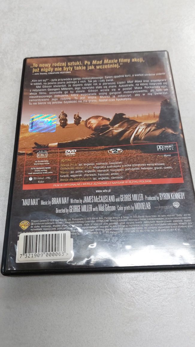 Mad Max. Film dvd