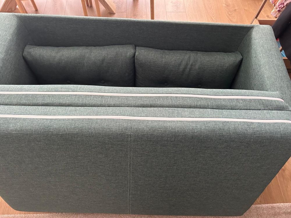 Sofá-Cama Verde Teal – Confortável e Prático!