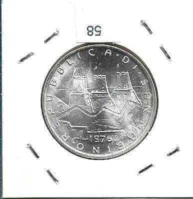 San Marino - - - 500 Lire - 1976 - - - Família - - - Moeda de Prata