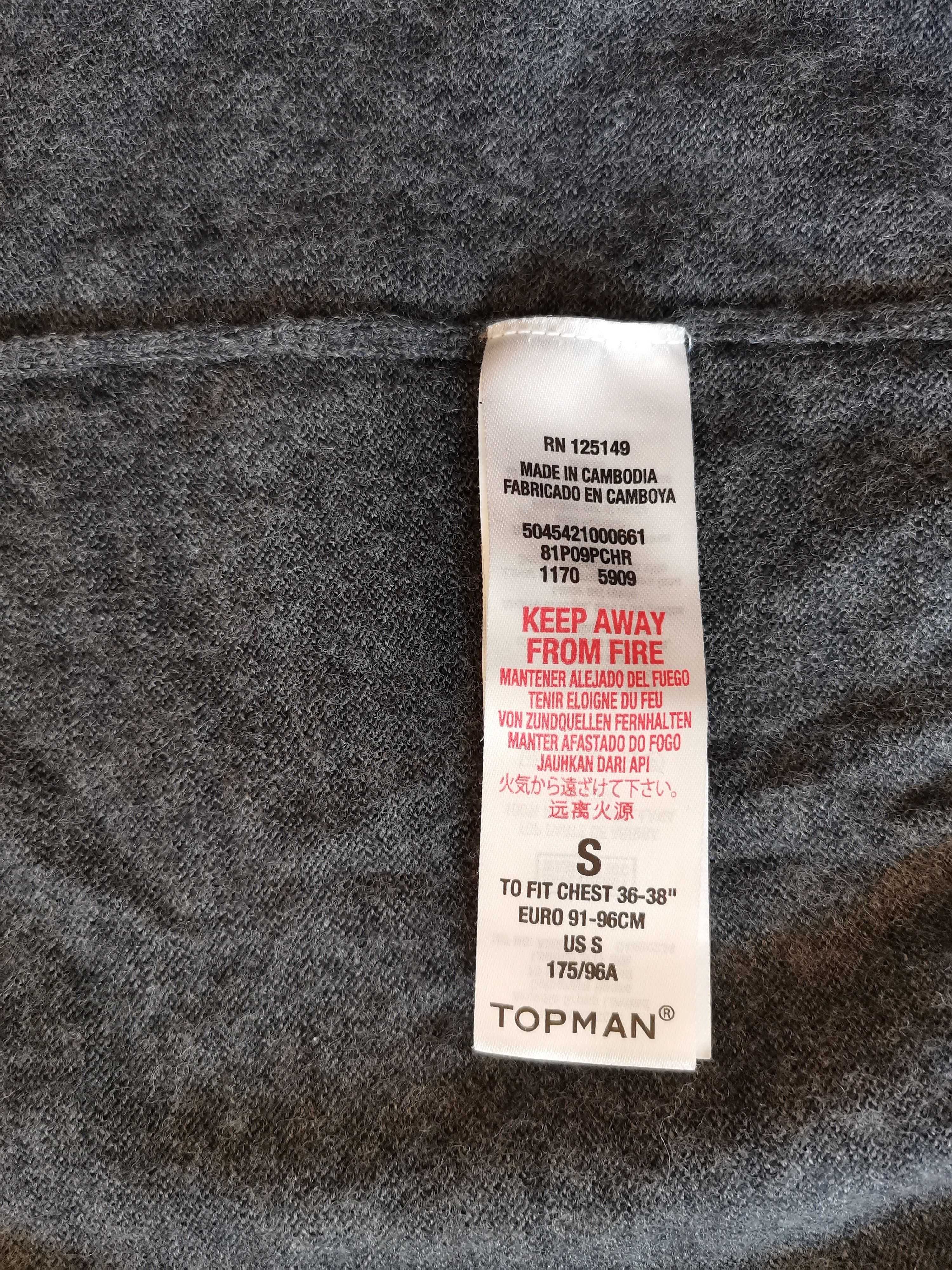 Sweter męski wełniany merino wool 100% - Topman Premium Muscle Fit