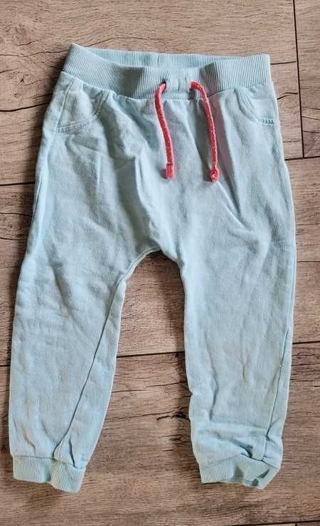 Pep&co jasnoniebieskie spodnie haremki tęcza 86-92cm