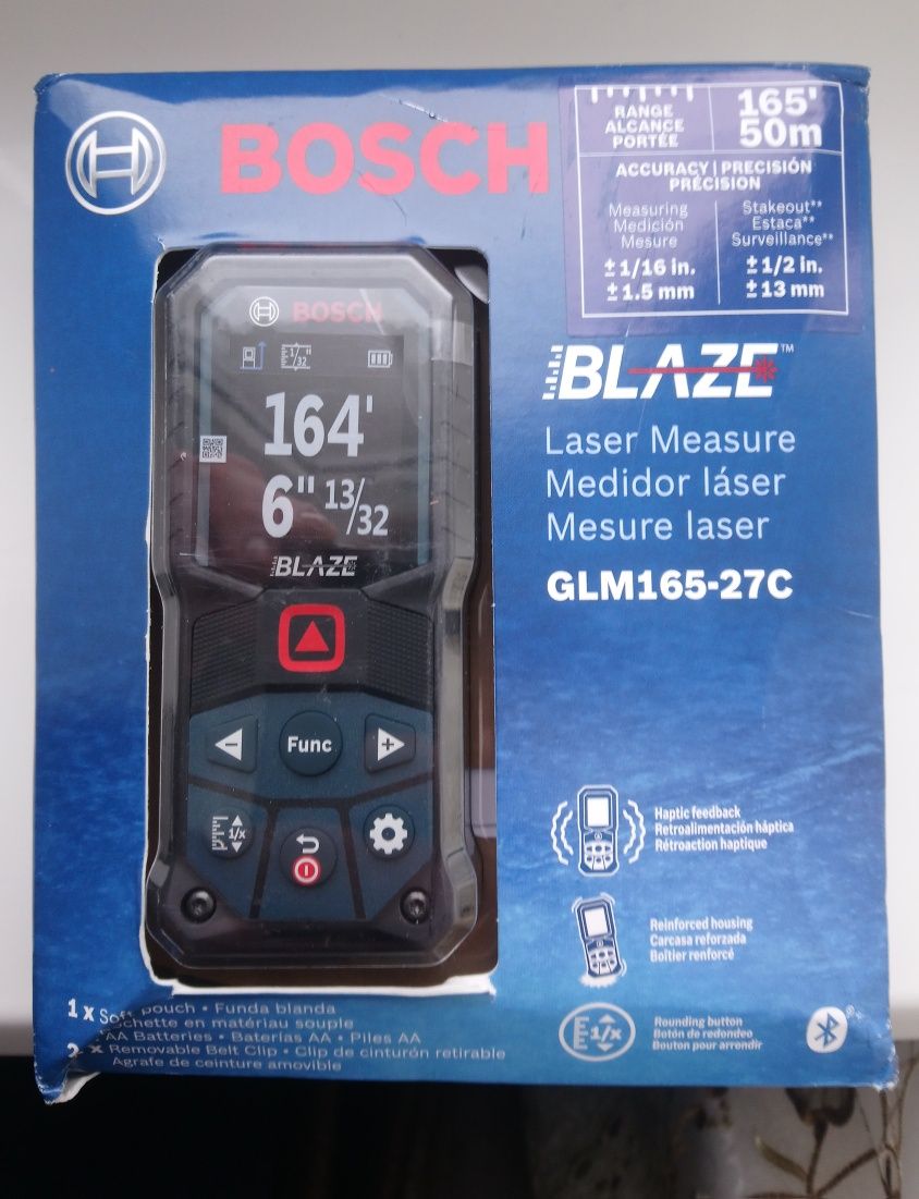 Лазерна рулетка дальномір BOSCH GLM165-27C Bluetooth