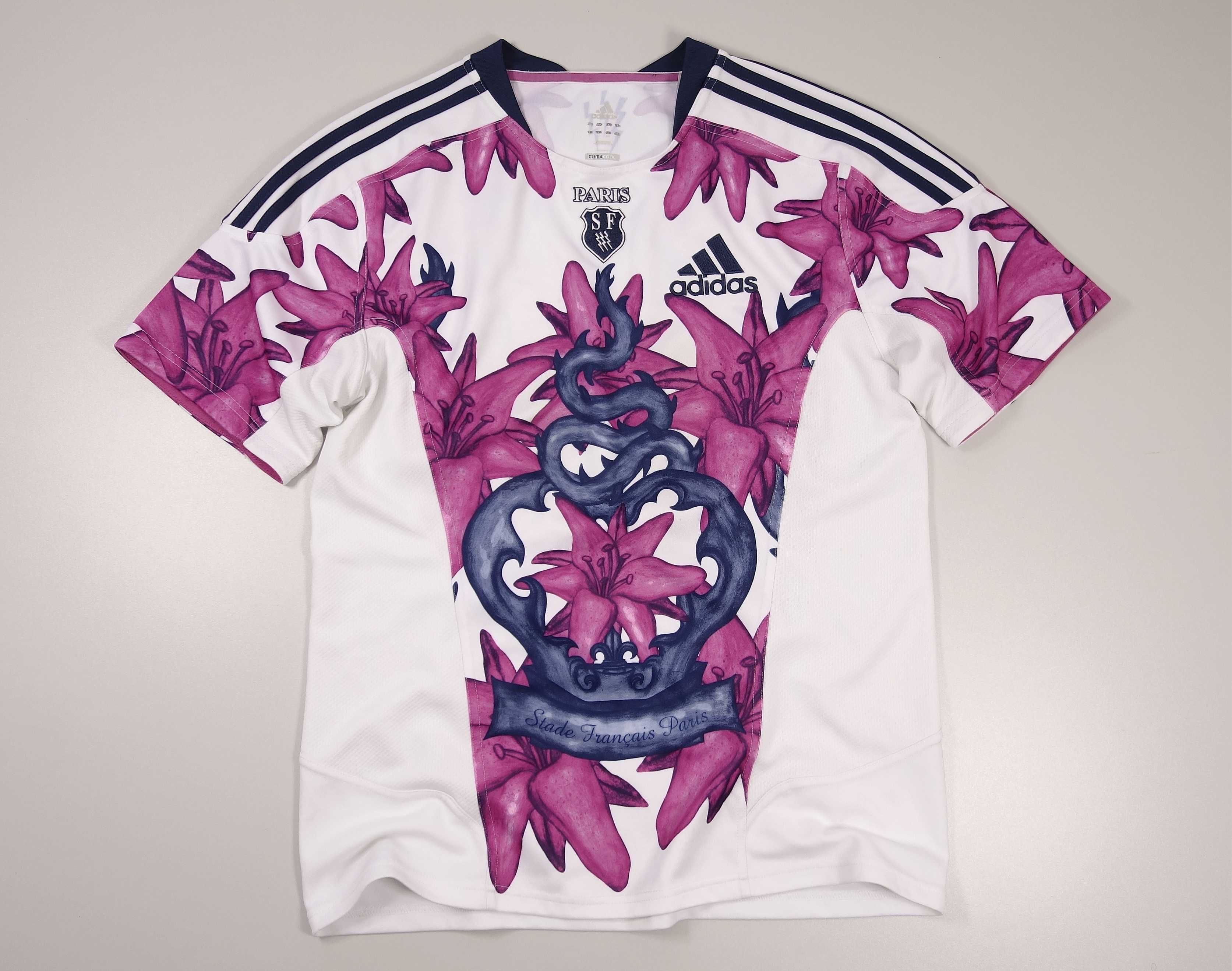 Adidas Paris Stade Francais 2011/12 Home Rugby Union Shirt koszulka L