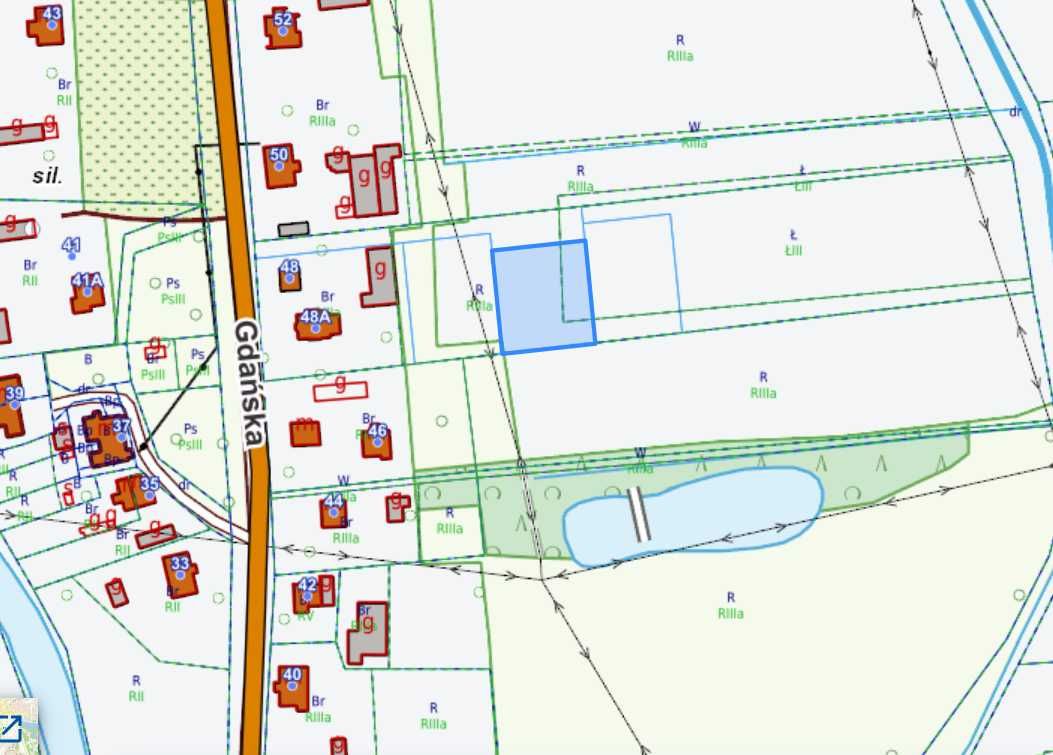 Działka budowlana w centrum Suchego Dębu 1206m2