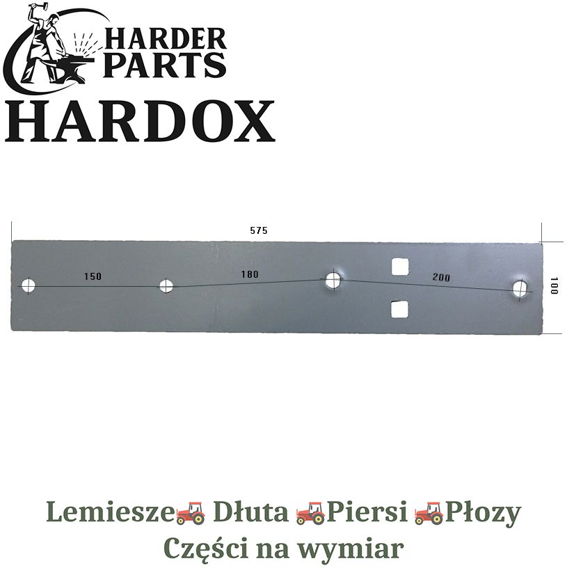 Płoza Landsberg HARDOX 41816Z/P części do pługa 2X lepsze niż Borowe