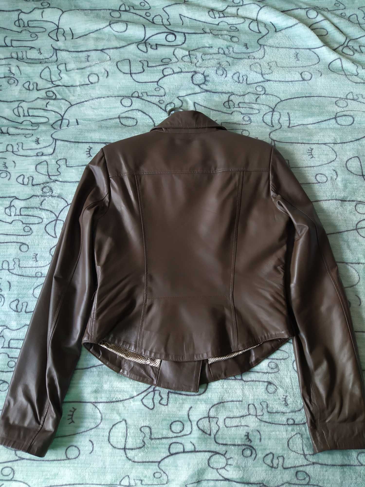Натуральная кожаная куртка косуха или обмен на памперсы 6рка