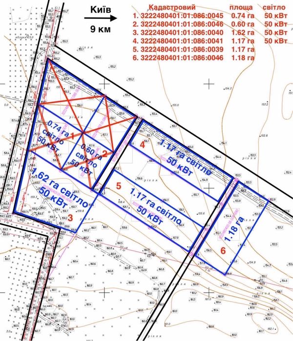 Комерція - 1 га з широким фасадом. Кутова