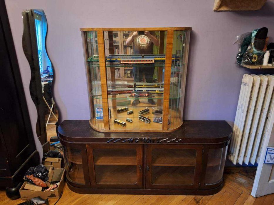 Piękna nadstawka/witryna szafka rtv komoda art. deco przedwojenna