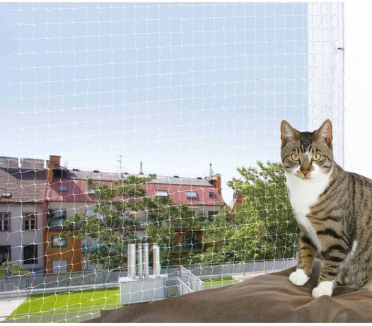 Siatka ochronna dla kota balkon taras ogromna 8x3m komplet do montażu