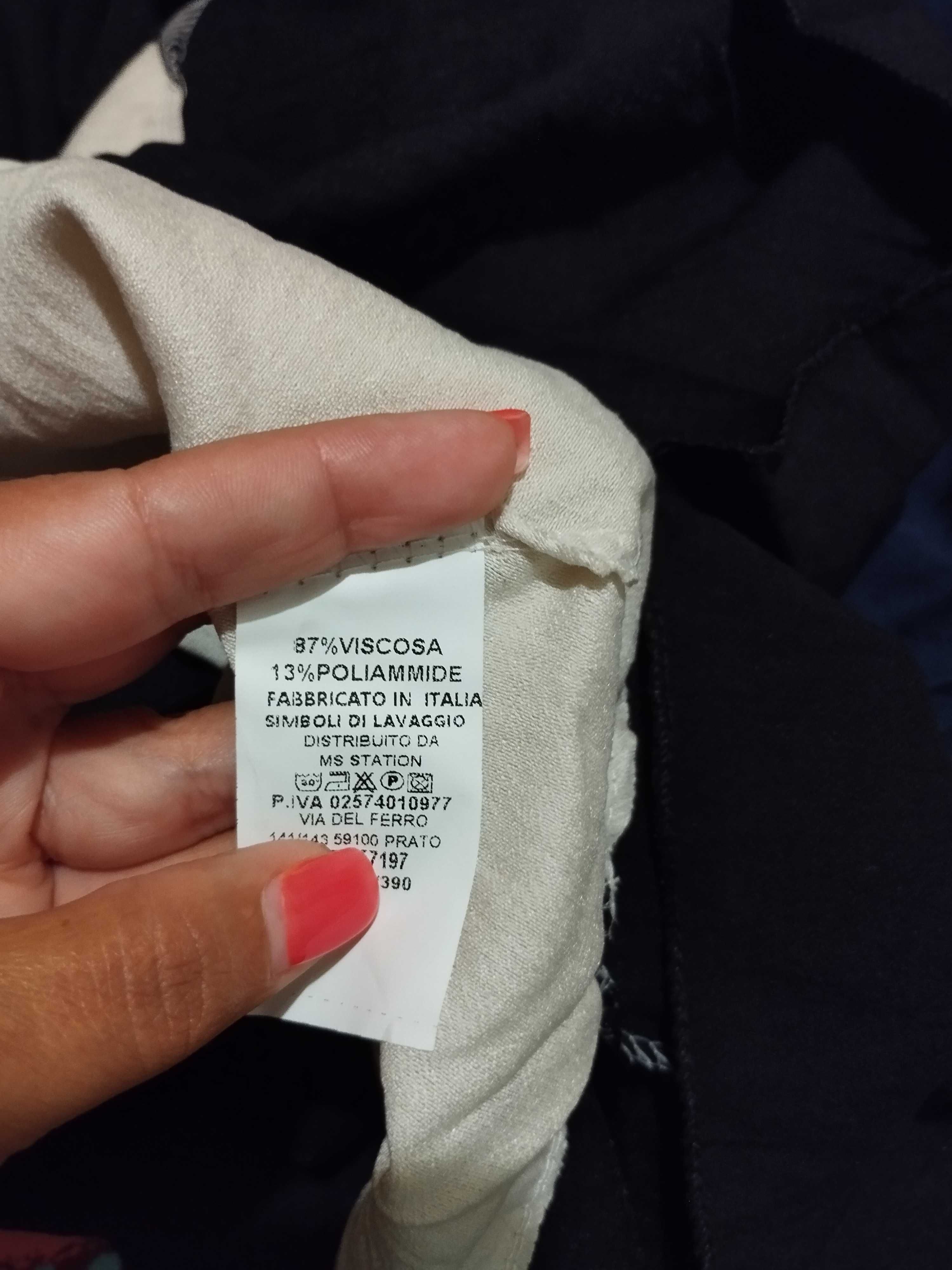 Vestido comprido tons beje e azul novo