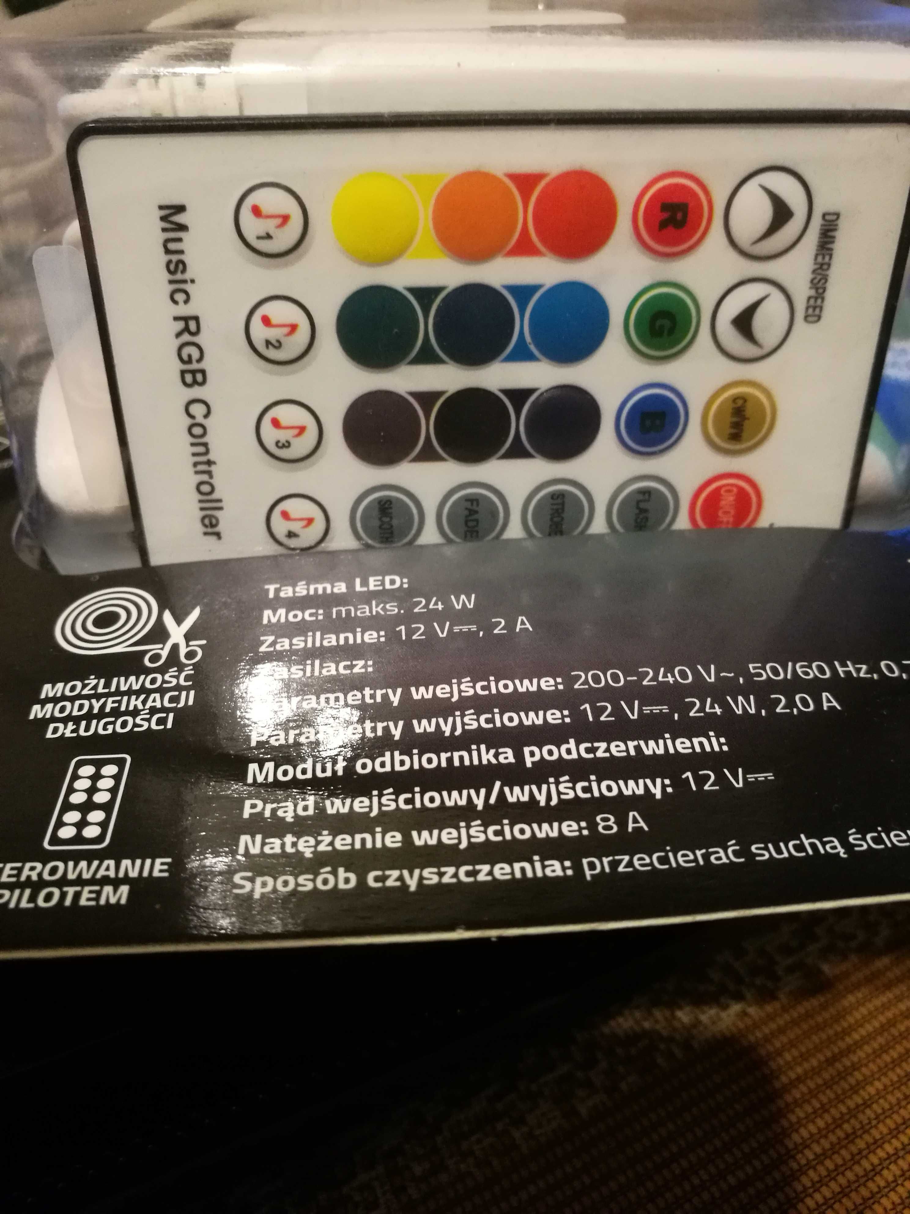 Taśma LED 3m migająca w rytm muzyki